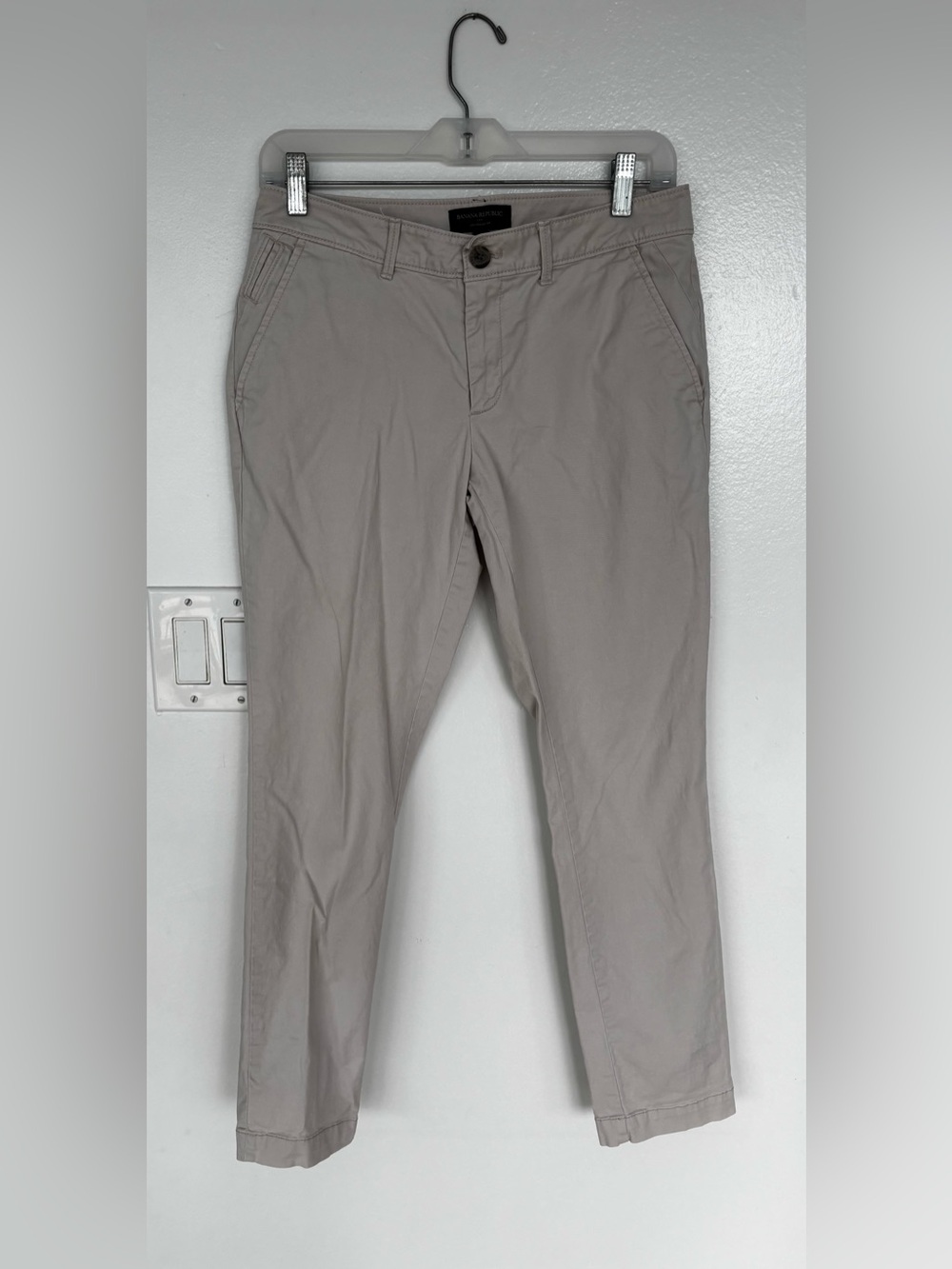Banana Republic Women's Cropped Chino Pants in Light Taupe